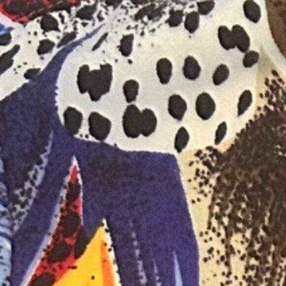 Vintage SK Wear Floral Vibrant Novelty Print 100% Rayon Blouse 10 - Picture 3 of 5